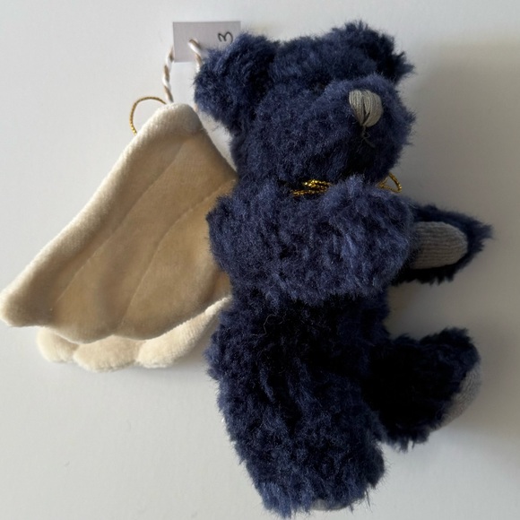 Boyds Bears ~ Set of Three Dietrich Plush Blue Bear Angel Ornaments - Picture 12 of 12